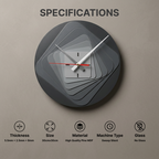 Modern 7-Layer Grey Wooden Wall Clock