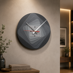 Modern 7-Layer Grey Wooden Wall Clock